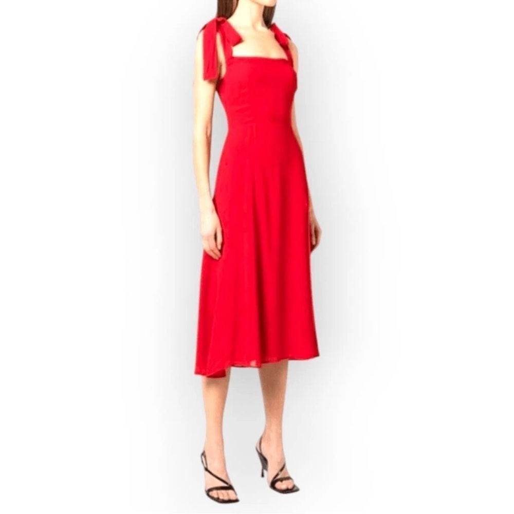 Reformation Womens Dress Sz 10 Cherry Red Midi Prom Glamourcore Princesscore